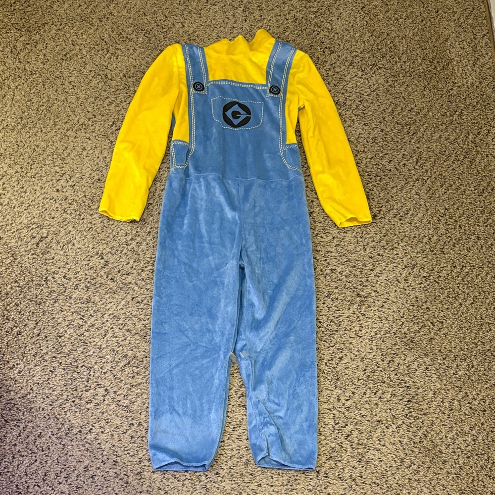 Playful Blue and Yellow Kids Overalls